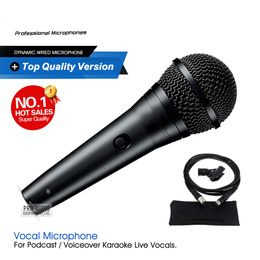 Professional Live Vocals Wired Microphone PGA58 Dynamic Handheld Mic with XLR Audio Cable For Karaoke Studio Stage