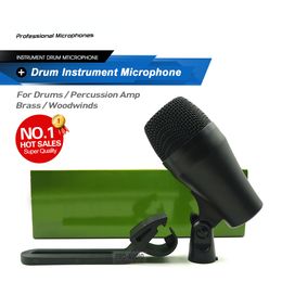 Grade A Professional PGA52 Instrument Microphone PGA Dynamic Percussion Mic For Drum Bass Amp Kick Tom Snare Live Stage Studio