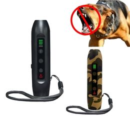 Dog Training Obedience Pet Repeller Anti Barking Stop Bark Device Trainer LED Ultrasonic With 3W Flashlight Repell 221007