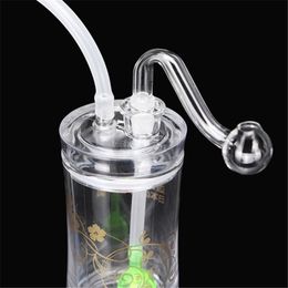 Straight gourd Water Smoking Pipe Clear Glass Smoking Burner Hookah