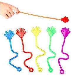 Party Games Crafts 5pcs Children Kids Fun Sticky Hands Palm Elastic Sticky Squishy Slap Palm Toy Kids Party Favors Novelty Gift Jokes Pranks Toys T221008