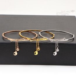 Designer Charm bangle small bell Bracelet For Women Luxury Pendant Jewellery Womens Gold Love Links Bracelets Ladies Ornaments Bracelet Bracciale Chains