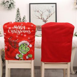 Chair Covers Merry Christmas Green Monster Cover Decorations For Home Xmas Ornaments Navidad Party Supplies Happy Year