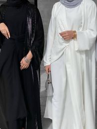 Ethnic Clothing Ins Djellaba Muslim Sets2 Pieces Hand made Dimond Suits Elegant Long Islamic Women Modest Wear EID Sets WY925 221007