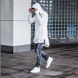 Men's Hoodies SWAGWHAT Men Hooded Sweatshirts Black Hip Hop Mantle Fashion Jacket Long Sleeves Cloak Man's Coats Outwear