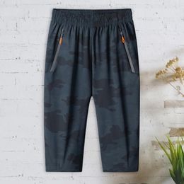 Men's Pants 2022 Men's Trousers Over Knee Elastic Waistband Nylon Men Shorts Track For Fitness Summer Style Casual Sweatpants