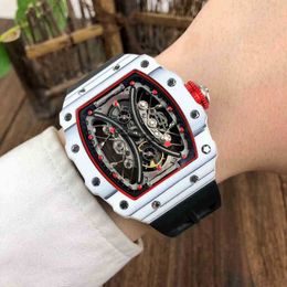 Movement watch fully Luxury men's multi-function SUPERCLONE Fibre designer white carbon automatic mechanical