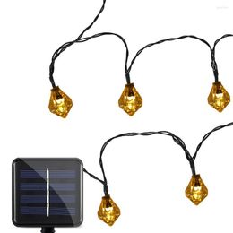 Strings 20 LED Outdoor Lighting Solar Powered Waterproof Romantic Diamond String Lamp Home Yard Christmas Decoration