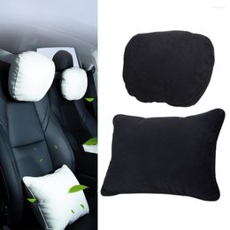 Car Seat Covers 2pcs Lumbar Support Pillow Waist Cushion Relieve Pain Headrest Neck Pillows Set For Chair Driving Home Office