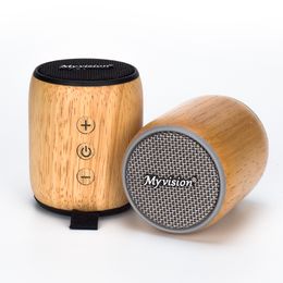 BT811 Wood Speaker BT Mini Portable Subwoofer 3W مكبرات الصوت للهاتف المحمول كمبيوتر Wooden Wireless Hifi مربع مع خطاف في الهواء الطلق