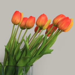 Flores de casamento 5 cabeças de tulipa artificial Flor para decorações de casamento em casa