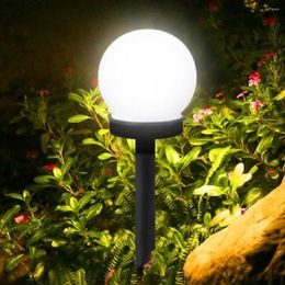 Outdoor Led Solar Garden Light Round Bulb Shaped Plug-in Floor Villa Waterproof Decorative Lighting