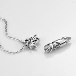 Charms Dropship Dragon Sword Shape Canister Memorial Keepsake Pendant Cremation Ash Urn Necklace Jewelry For Men