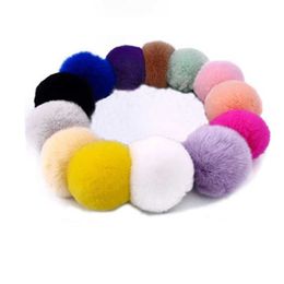 Other 5pcs 4/5cm Fluffy Plush Crafts DIY Pom Fur Ball Furball Sewing Supplies For Hat Craft Making cessory Y2210