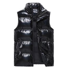 Men's Vests Aiwetin men Winter Hooded women Short Bright Colour Cotton Padded Jacket Sleeveless Female Waistcoat 221008