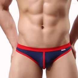 Underpants KWAN.Z Brand Brave Person Underwear Men Briefs Cuecas Mesh Breathable Mens Hombre Multi-color Optional