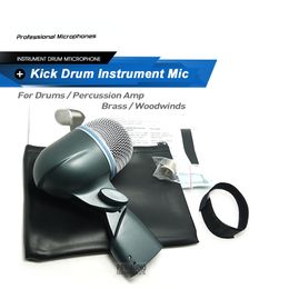 Grade A Professional BETA52 Percussion Instrument Microphone BETA52A Dynamic Mic For Drum Bass Amp Kick Tom Snare Live stage