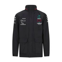 2022 F1 Formula One Racing Waterproof Jacket Team Long sleeve Windbreaker Fans Racing Suit Men Warmth Zip Up Hoodie2760