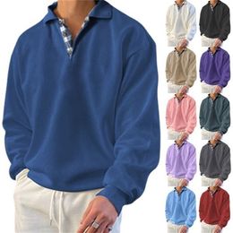 Mens Hoodies Sweatshirts Butemoda Mens Sweatshirts Ocean River Polos Gentleman Cotton Casual Solid Spring Autumn Turndown Collar Tops 221008