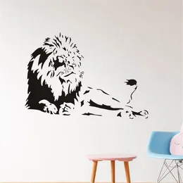 Наклейки на стенах львиные животные декор дома гостиная креативная росписная аппликация съемная мультипликационная наклейка