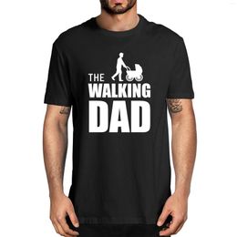 Men's T Shirts Unisex The Walking Dad Baby Carriage Tshirt Funny Retro Black Father's Day Men's Cotton Novelty T-Shirt Streetwear