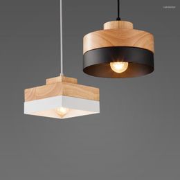 Pendant Lamps Eusolis Lights Moderne Nordic Eenvoudige Loft Hout Led Verlichtingsarmaturen Dining Room Eclairage Interieur