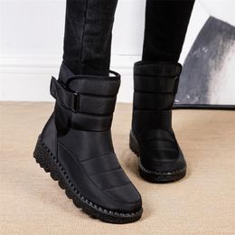 Boots Snow Women Fur Ladies Shoes Slip On Platform Womens Casual Waterproof Ankle Plush Winter Botas Mujer 221007