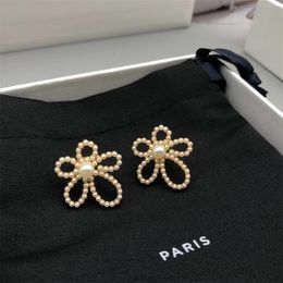 Designers Brands Earrings Ear Studs Fashion Luxury High Quality Casual Earring Classic Letters Golden Pearl Diamond Hearts Jewellery 8 Styles