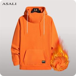 Mens Hoodies Sweatshirts Mens Oversize Hoodies Winter Autumn Warm Pullover Hoodies Men Hooded Fleece Sweatshirt Streetwear Men Velvet Sport Hoodie 221008