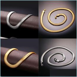 Tennis Graduated Tennis Necklaces With "18K" Stamp Fashion Men Jewellery Wholesale 18K Real Gold Plated 5 Mm 55 Cm Snake Chain Necklac Dhjvu