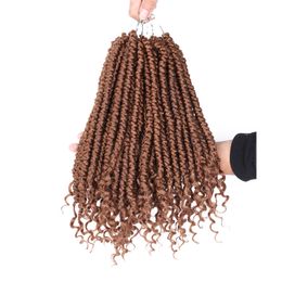 12 Inch Spring Senegalese Twist Crochet Hair Crochet Twist Hair with Curly Ends Spring Twist Crochet Braids 12strands/pcs LS27