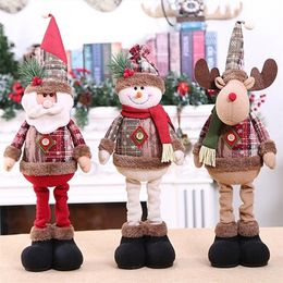 Christmas Decorations Tree Innovative Elk Santa Snowman Decora for Home Dolls 221007