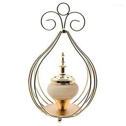 Fragrance Lamps Home Metal Incense Burner Iron Art Holder Golden Censer Decoration Office Gift