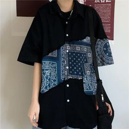 Women's Blouses Summer Blouse Shirt For Women Vintage Blusas Punk Hip Hop Alt Alternative Y2k Grunge Clothes Button Up Clothing Korean