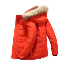 Parka da uomo in piumino -20 gradi Giacca invernale da uomo Parka Cappotto da neve Cappotto addensato Tenere in caldo Capispalla da uomo Giacca a vento con cappuccio in pelliccia Giubbotti imbottiti T221006