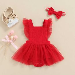 Rompers Newborn Baby Summer Clothes Baby Clothes For Girl Red Lace Sleeveless Bebe Romper Jumpsuit Baby Romper 018 Months J220922