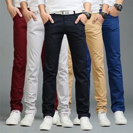 Mens Pants 8 Colour Classic Casual Men Spring Autumn Business Fashion Comfortable Stretch Cotton Elastic Straigh Jeans Trousers 221007