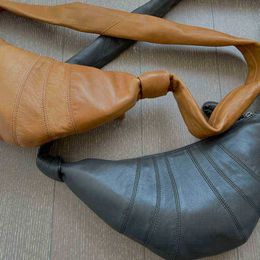 Сумки для плеча Lemair Ox Rogn Bag Sock Skin Kesong Crosfique Cross Compling Leather Method Method Pit