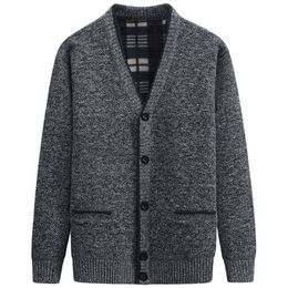 Maglioni da uomo Cardigan Autunno Inverno Spessore scollo a V Maglione lavorato a maglia Cappotti Causale Caldo Abbigliamento alla moda 221007