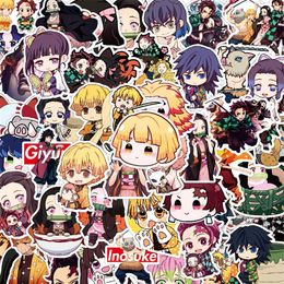 50pcs Demon Slayer Anime Cartoon Laptop Stickers Water Bottle Laptop Travel Case Car Skateboard Motorcycle Bicycle Luggage Guitar Bike