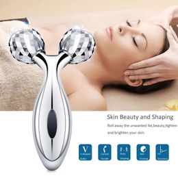 Electric Face Scrubbers 3D Roller Face Slimming Artefact Beauty Instrument Manual Massager Small V Shaping Skin Tightening