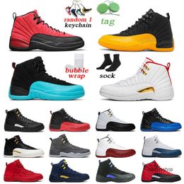 12s men basketball shoes Indigo University Gold Dark Concord Cherry Sample mens trainer sports sneakers size 7-13 J jorda jordon