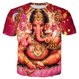 Men's T Shirts 2022 Women Men Ganesh T-shirt Elephant-Headed Hinduism God Ganesha 3D Printed Shirt