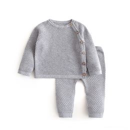 Clothing Sets Infant Baby Sweater Suit Autumn Winter Girl Knitting Set Warm Boy 2pcs born Clothes 03 Years 221007