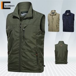 Men's Vests Fishing Summer Quick Dry Outdoor Zip for Pography Sleeveless Jacket Sport Life Men Hunting Travel 221008