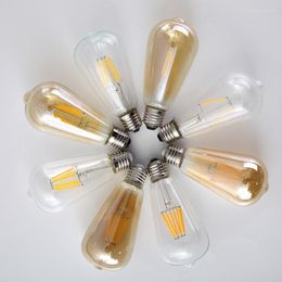 Vintage 2W 4W 6W 8W LED Edison Bulb E27 110V 220V Retro Ampoule Lamp Filament Clear Amber Cover