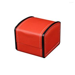 Watch Boxes Faux Leather Gift Square Jewellery Case Display Box With Pillow Cushion