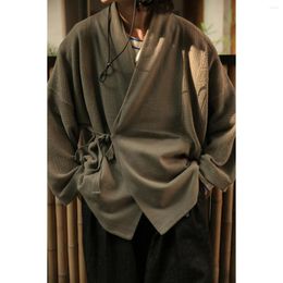 Maglioni maschili Secondo ordine Kimono Cotton Cashmere Knit Oversize Cardigan giapponese giapponese giapponese