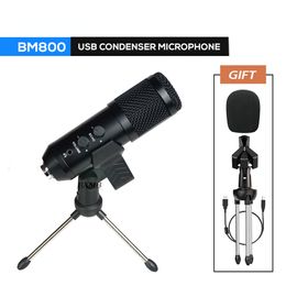 Professional BM800 USB Microphone Condenser Microphono For PC Computer Laptop Recording Studio Singing Gaming Streaming Karaoke