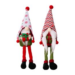 Christmas Gnomes Plush Decoration Long Leg Swedish Tomte Tabletop Fireplace Ornament Holiday Decor XBJK2210